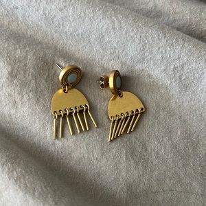 Madewell fringe geometric earrings